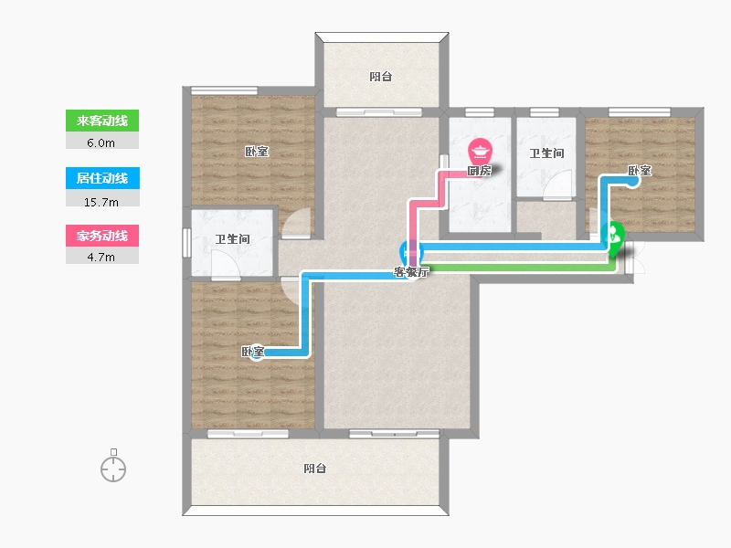 河北省-邢台市-七拾九號院-119.00-户型库-动静线