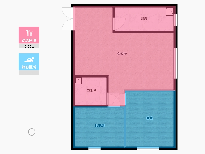 山西省-太原市-海唐广场-59.49-户型库-动静分区