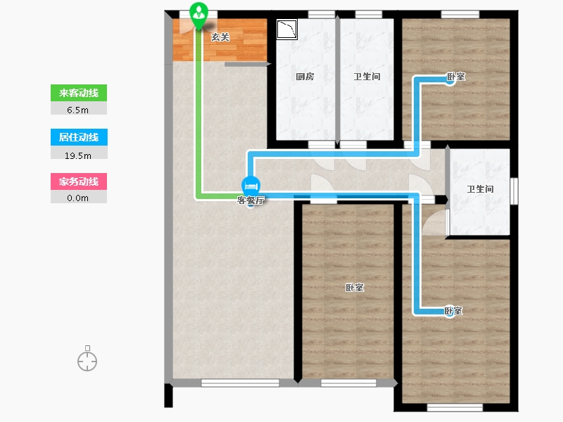 辽宁省-沈阳市-丽都水岸-105.36-户型库-动静线