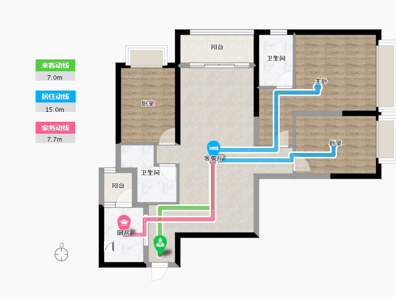 云南省-昆明市-海伦国际-96.08-户型库-动静线