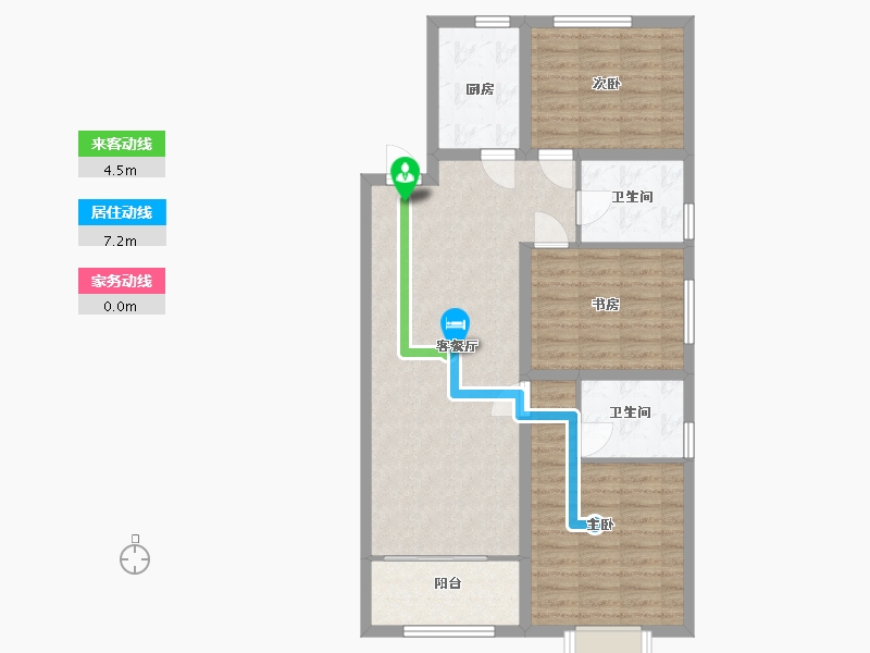 河北省-廊坊市-德荣·文璟-88.80-户型库-动静线