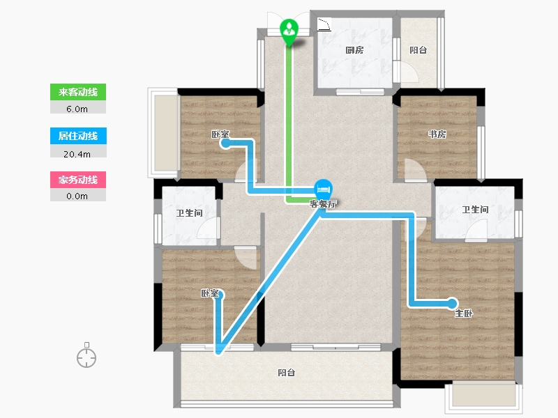 贵州省-遵义市-遵义理想城-114.70-户型库-动静线