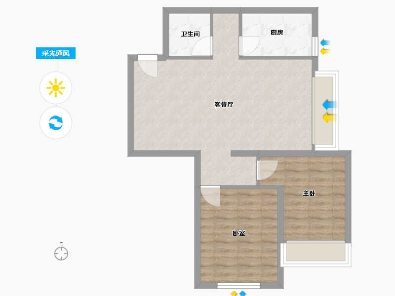 辽宁省-沈阳市-保利达翠堤湾-63.03-户型库-采光通风