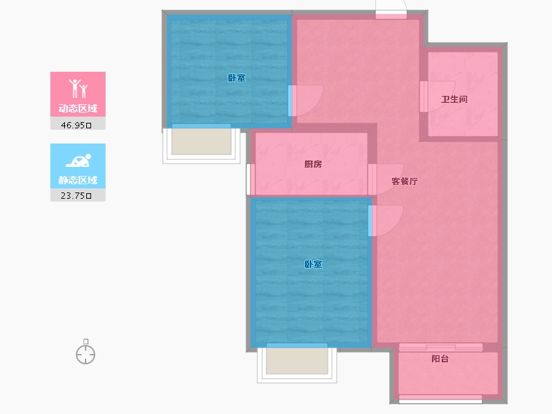 河北省-廊坊市-狮子城丁香园-63.00-户型库-动静分区