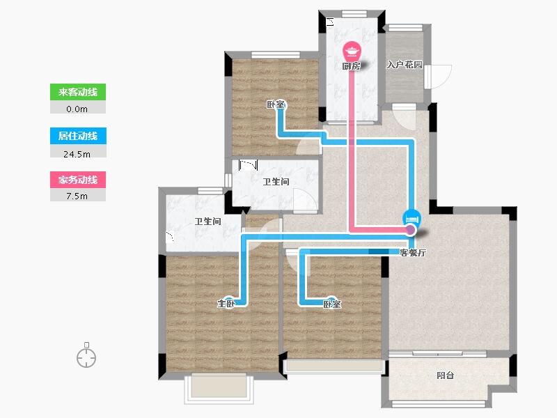 辽宁省-沈阳市-沈抚恒大养生谷-102.01-户型库-动静线