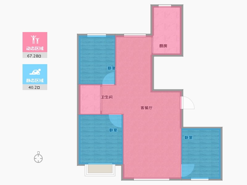 内蒙古自治区-包头市-东方壹号院-99.18-户型库-动静分区