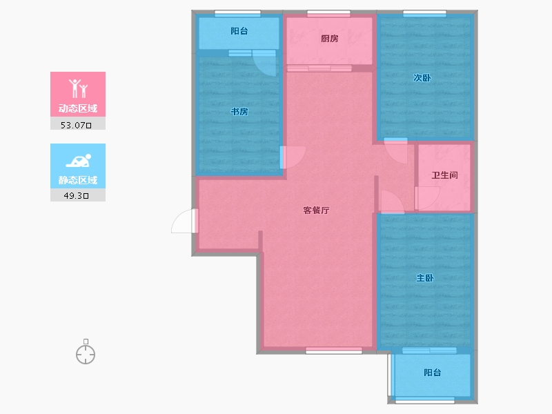 河北省-保定市-天保馨悦湾-91.47-户型库-动静分区