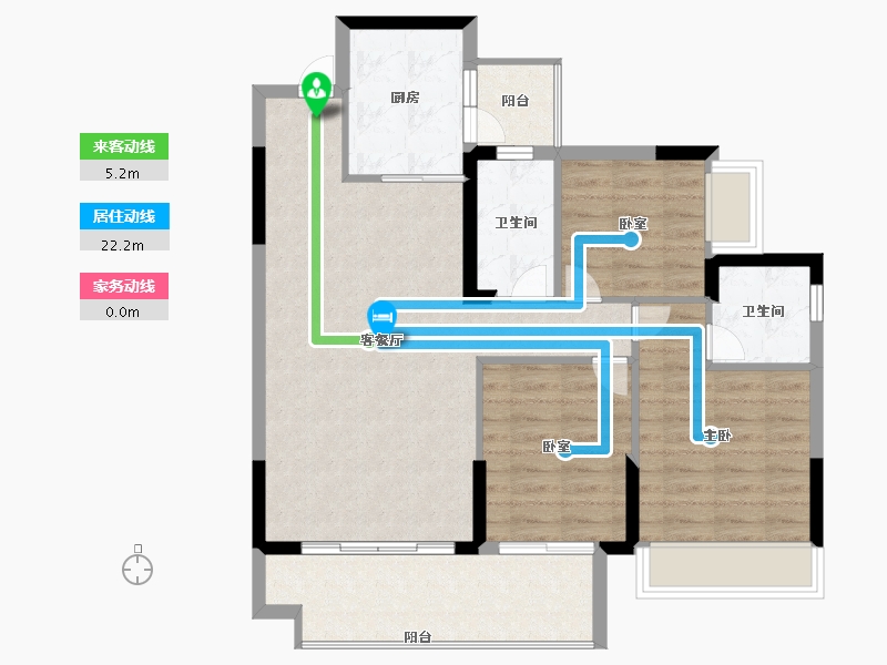 贵州省-遵义市-遵义理想城-88.50-户型库-动静线