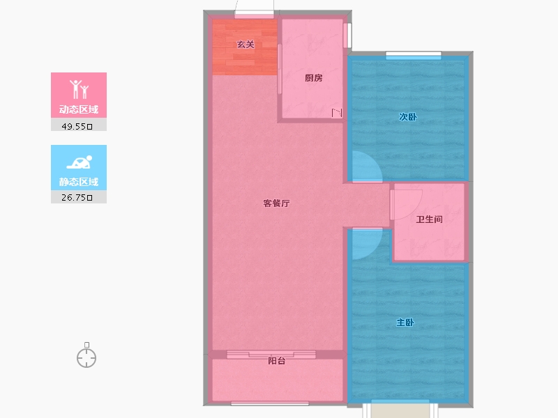 河北省-保定市-鹏润美墅家-69.00-户型库-动静分区