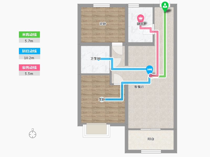 河北省-廊坊市-德荣·文璟-61.53-户型库-动静线