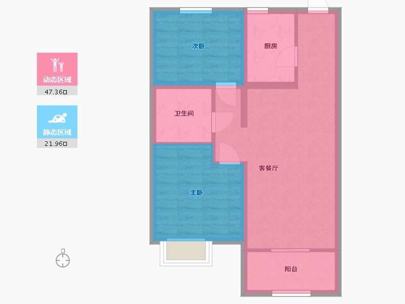 河北省-廊坊市-德荣·文璟-61.53-户型库-动静分区