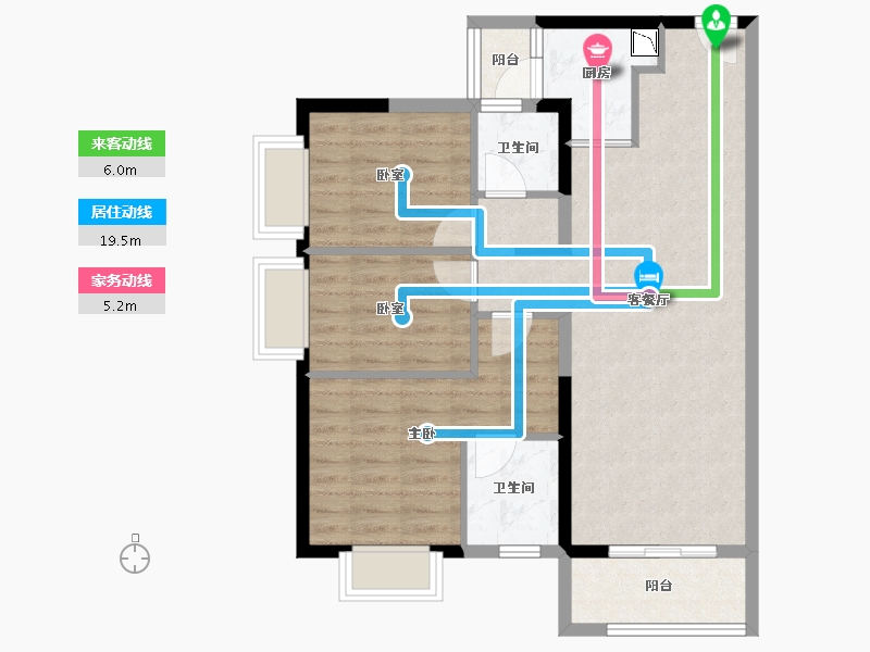 贵州省-遵义市-富力悦禧花园-78.44-户型库-动静线