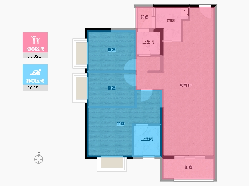 贵州省-遵义市-富力悦禧花园-78.44-户型库-动静分区