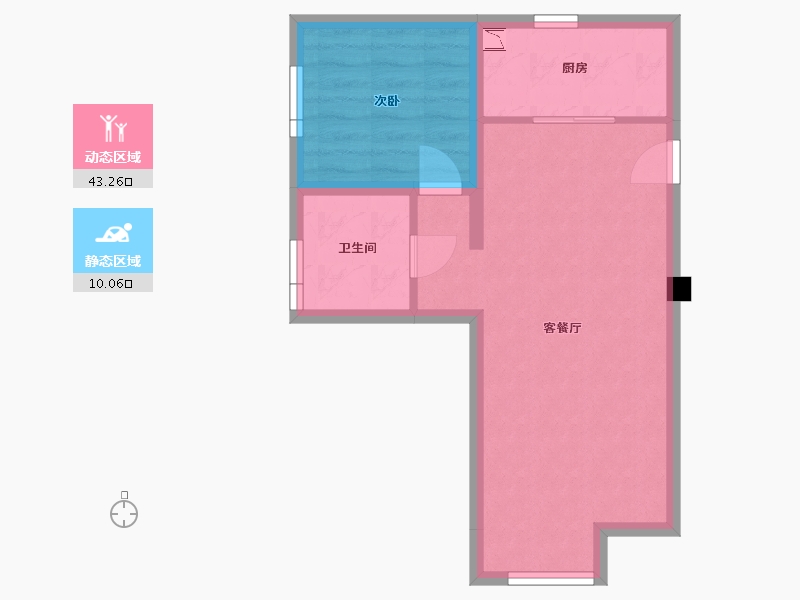 内蒙古自治区-呼和浩特市-巨华·亲亲尚城-47.41-户型库-动静分区