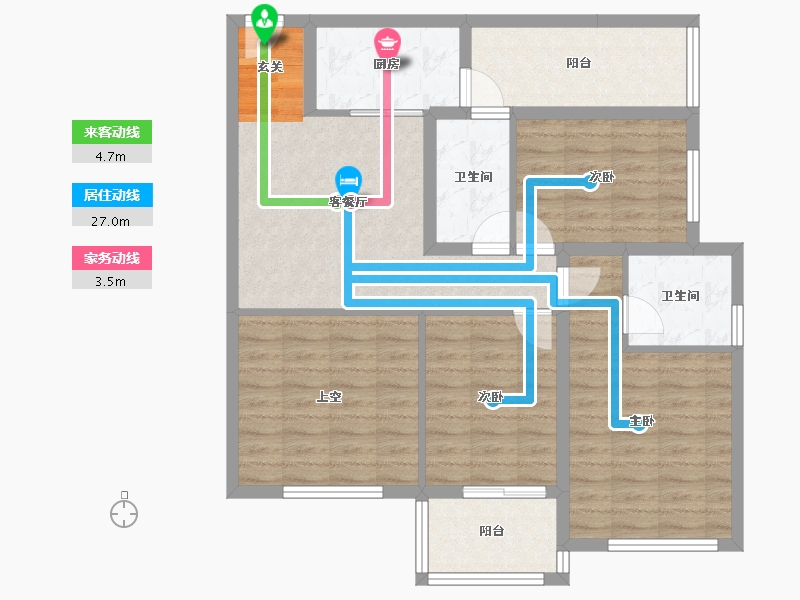 云南省-昆明市-中海龙泉公馆-93.90-户型库-动静线