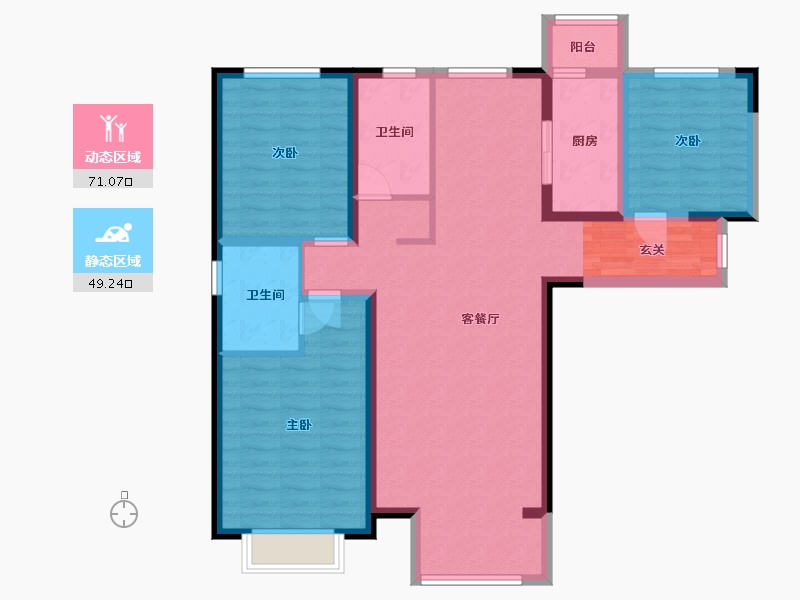 河北省-廊坊市-中建和悦国际-107.20-户型库-动静分区