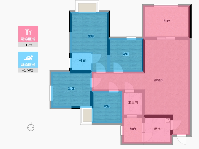 四川省-资阳市-恒信荣廷-87.07-户型库-动静分区