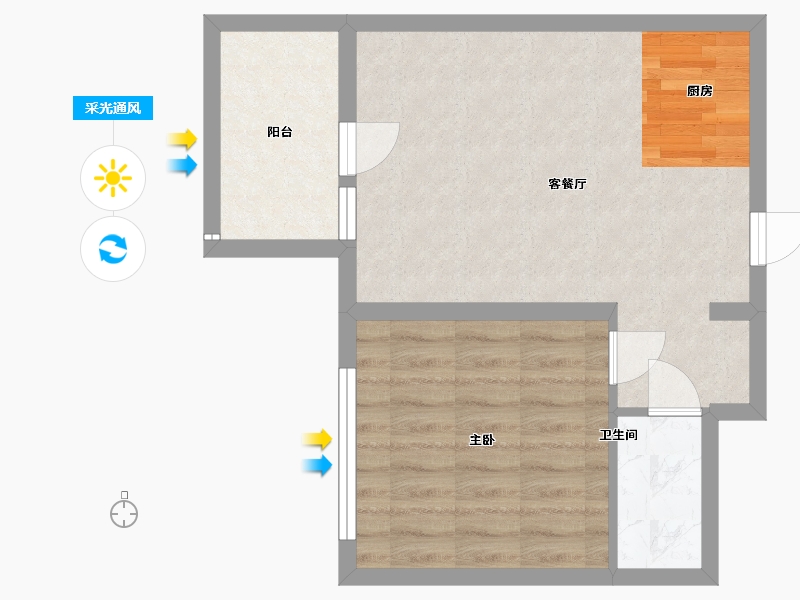 河北省-廊坊市-中建和悦国际-49.58-户型库-采光通风