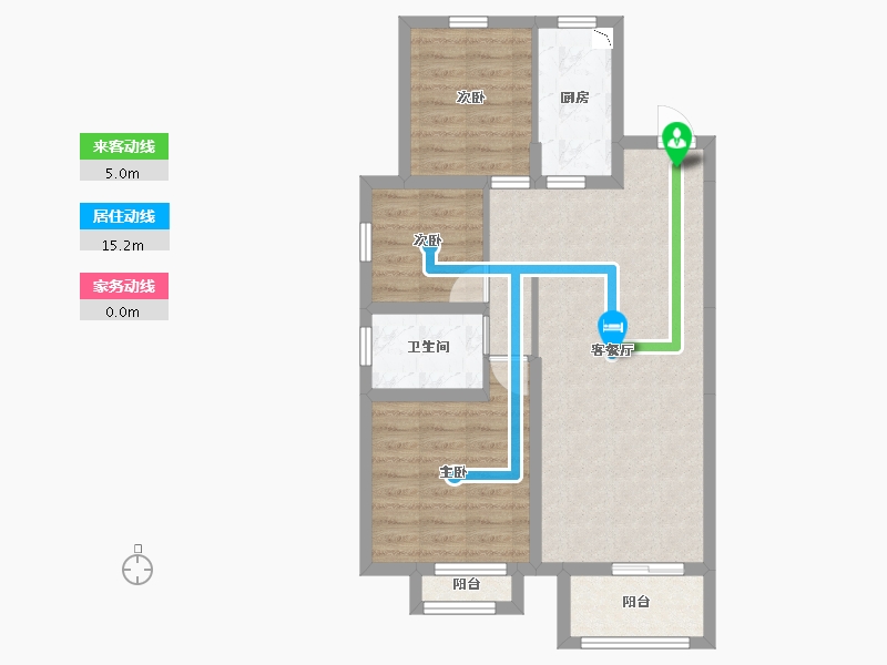 河北省-廊坊市-美阙公元-69.91-户型库-动静线