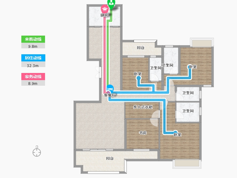 河北省-邢台市-七拾九號院-177.01-户型库-动静线