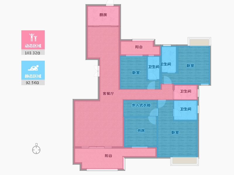 河北省-邢台市-七拾九號院-177.01-户型库-动静分区