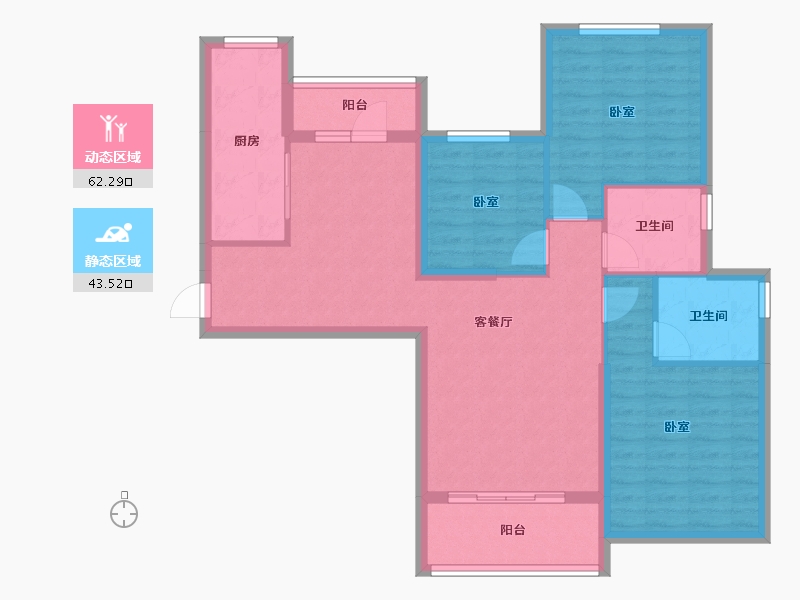 河北省-邢台市-恒大山水城-94.62-户型库-动静分区