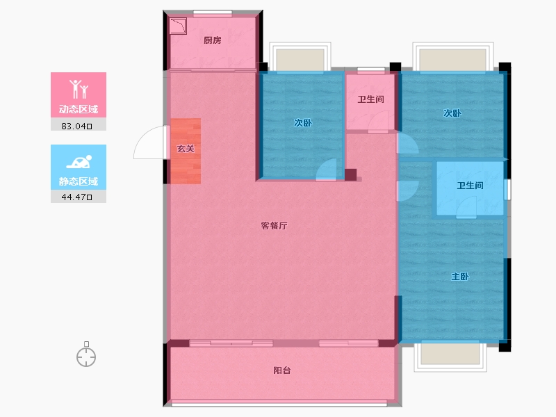 云南省-曲靖市-安厦瑞和新城2期-117.00-户型库-动静分区