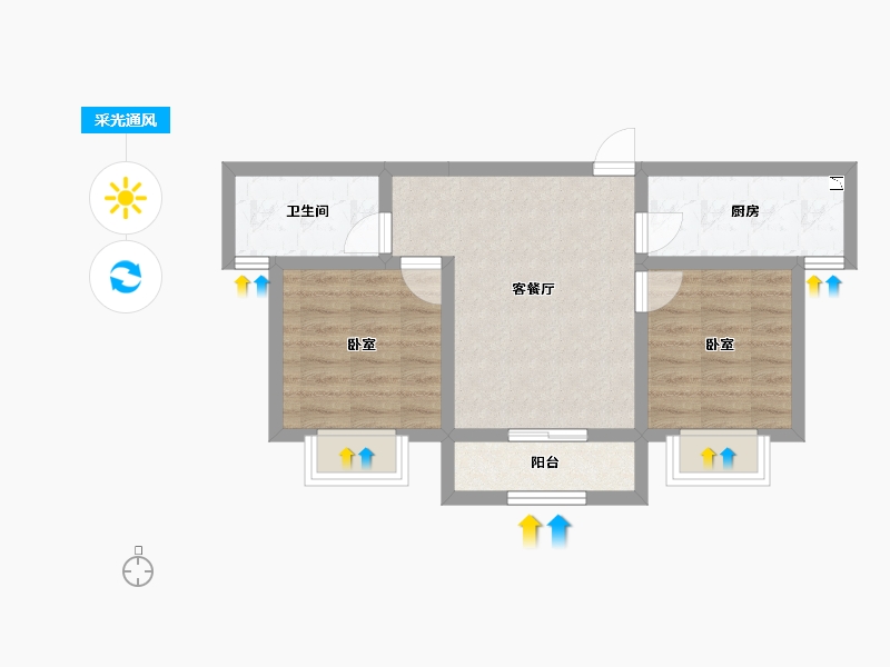 山西省-太原市-荣兴天成-51.22-户型库-采光通风