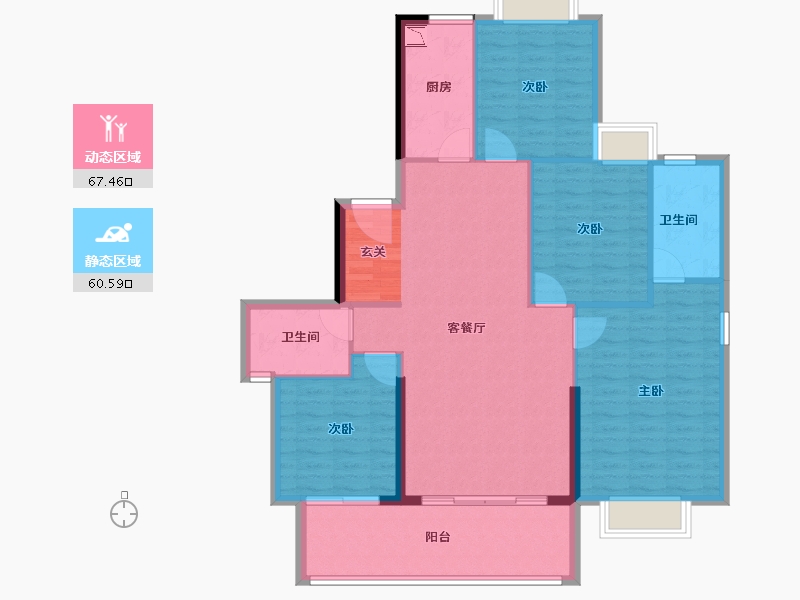 云南省-曲靖市-安厦瑞和新城2期-117.00-户型库-动静分区