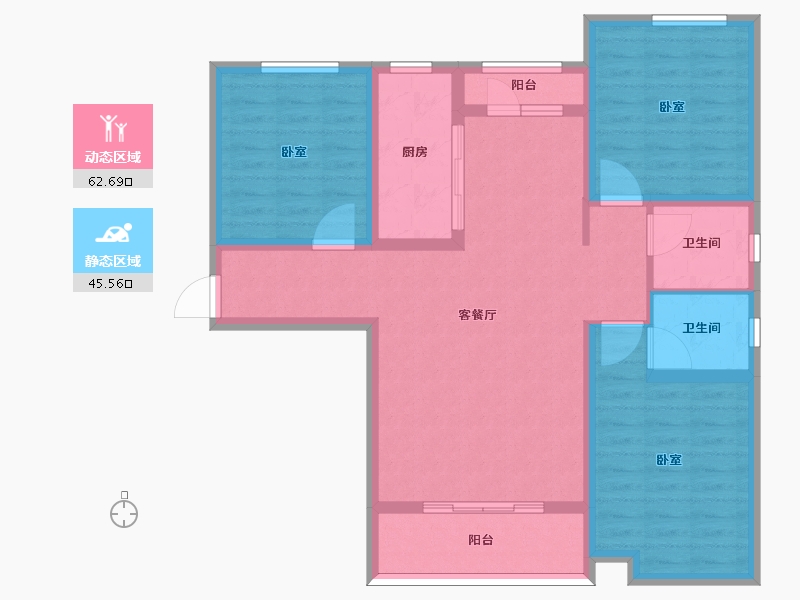 河北省-邢台市-襄政朗月-96.34-户型库-动静分区