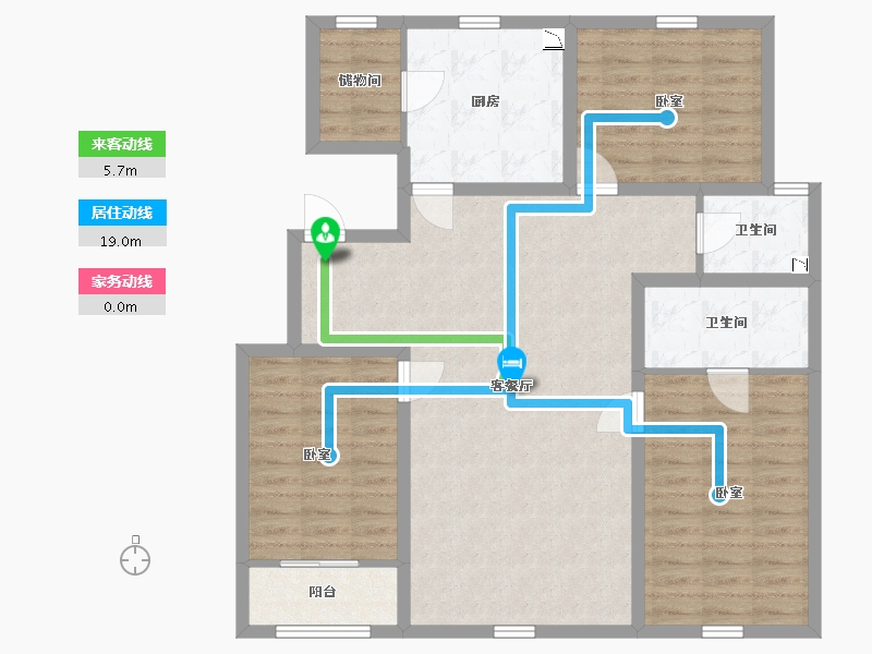 内蒙古自治区-赤峰市-中天桃花源-102.84-户型库-动静线