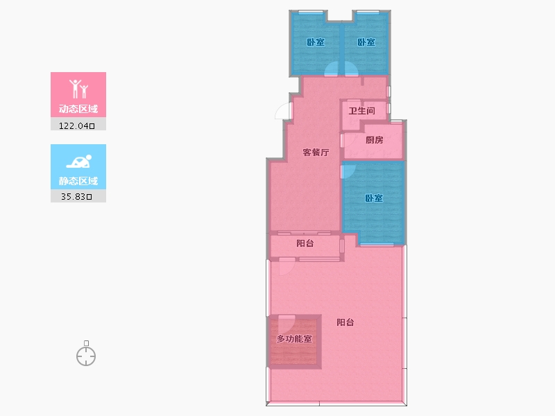 河北省-邢台市-华年里（九璟台）-142.21-户型库-动静分区