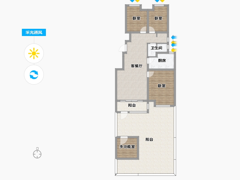 河北省-邢台市-华年里（九璟台）-142.21-户型库-采光通风