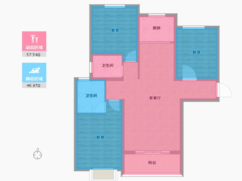 河北省-邢台市-襄政朗月-93.59-户型库-动静分区