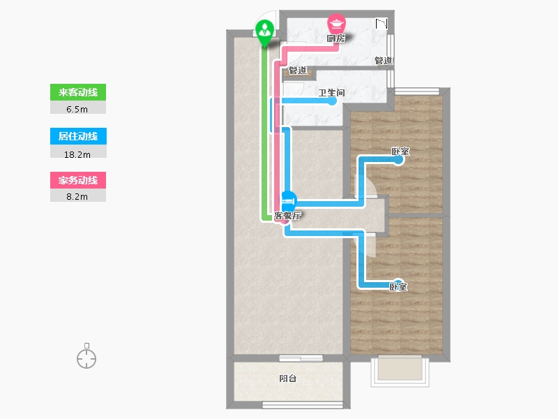 山西省-太原市-太原绿地新里城-76.30-户型库-动静线