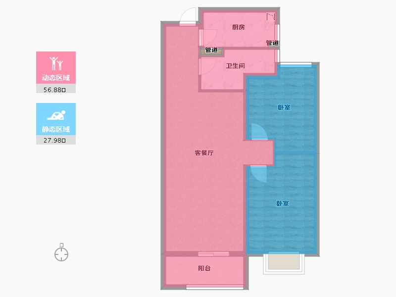 山西省-太原市-太原绿地新里城-76.30-户型库-动静分区