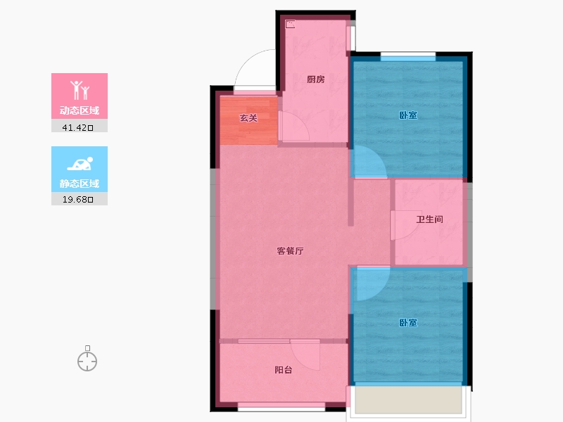 辽宁省-沈阳市-中粮锦云天城-55.10-户型库-动静分区