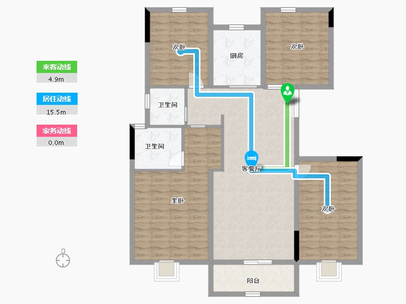 浙江省-湖州市-悦山府（中梁德清壹号院）-119.00-户型库-动静线