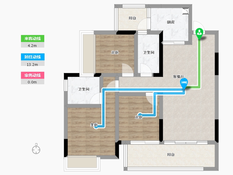 广西壮族自治区-桂林市-彰泰春天里-83.91-户型库-动静线