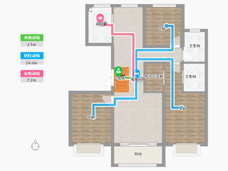 河北省-保定市-鹏润美墅家-102.00-户型库-动静线