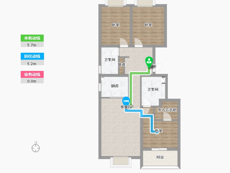 山西省-太原市-当代著MOMA-87.86-户型库-动静线