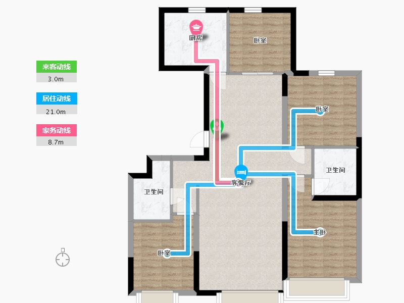 内蒙古自治区-包头市-保利·心语-102.15-户型库-动静线