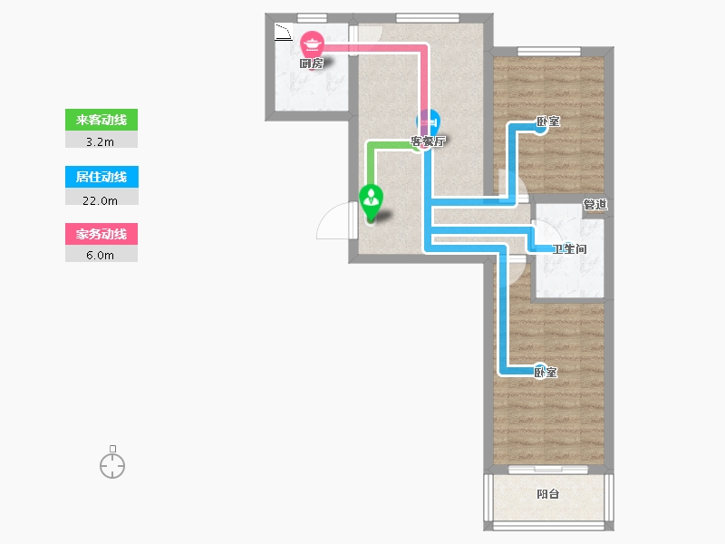 山西省-大同市-绿洲西城四期-61.14-户型库-动静线