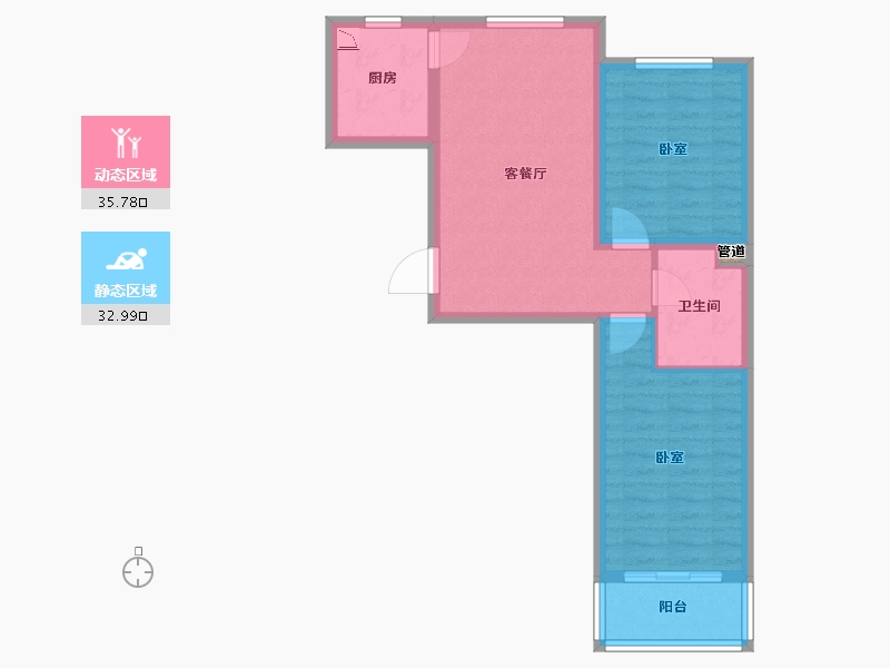 山西省-大同市-绿洲西城四期-61.14-户型库-动静分区