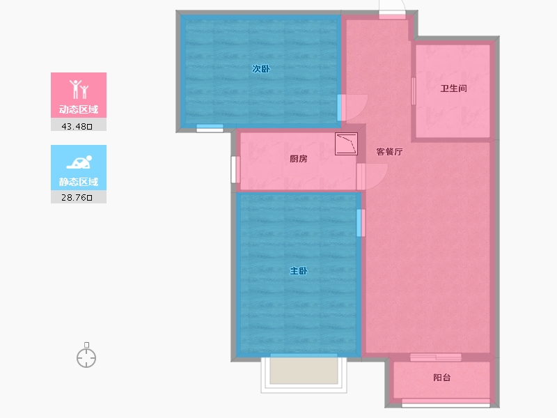 河北省-廊坊市-中建和悦国际-64.00-户型库-动静分区