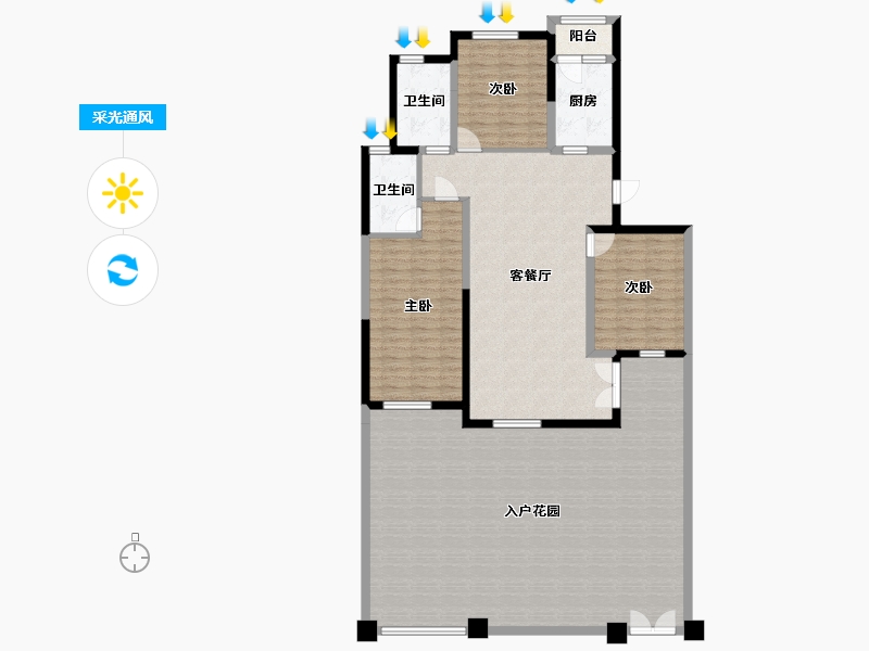 河北省-廊坊市-丽嘉·新航城-174.15-户型库-采光通风