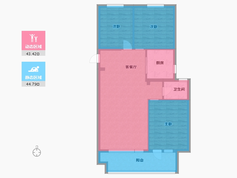 河北省-廊坊市-荣盛阿尔卡迪亚香河花语城-79.60-户型库-动静分区