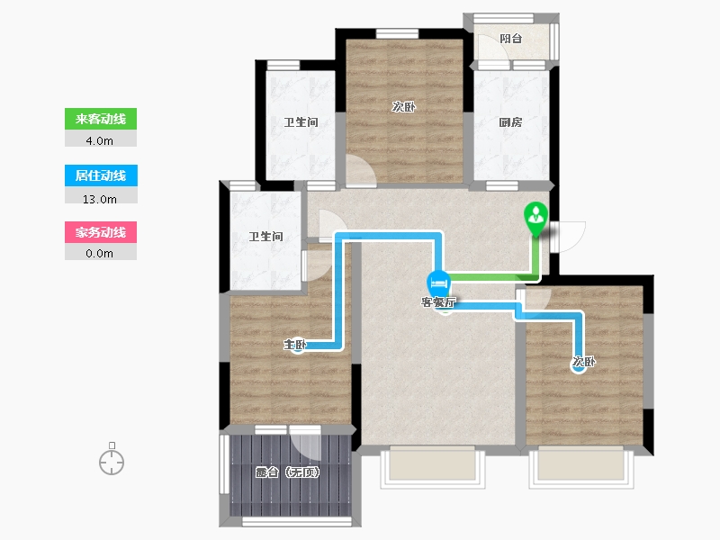 河北省-廊坊市-丽嘉·新航城-86.44-户型库-动静线