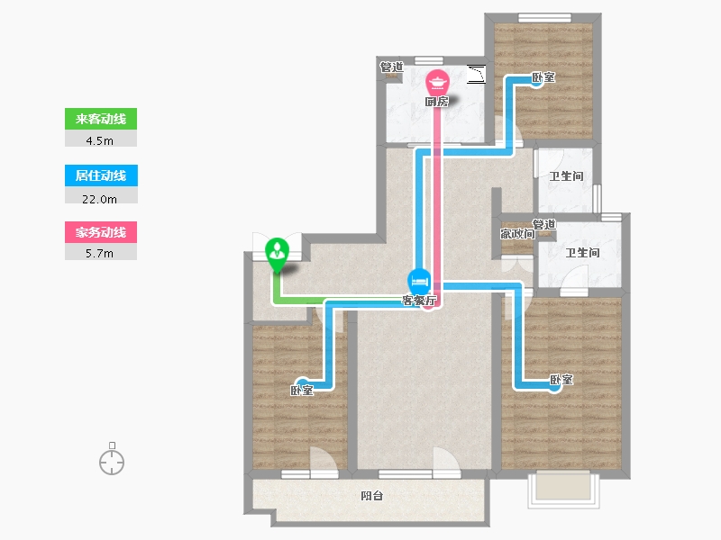 山西省-太原市-万科如园-98.51-户型库-动静线