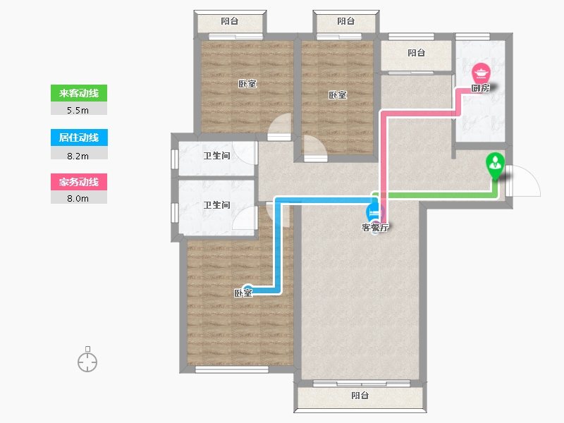 河北省-邢台市-襄政朗月-102.99-户型库-动静线